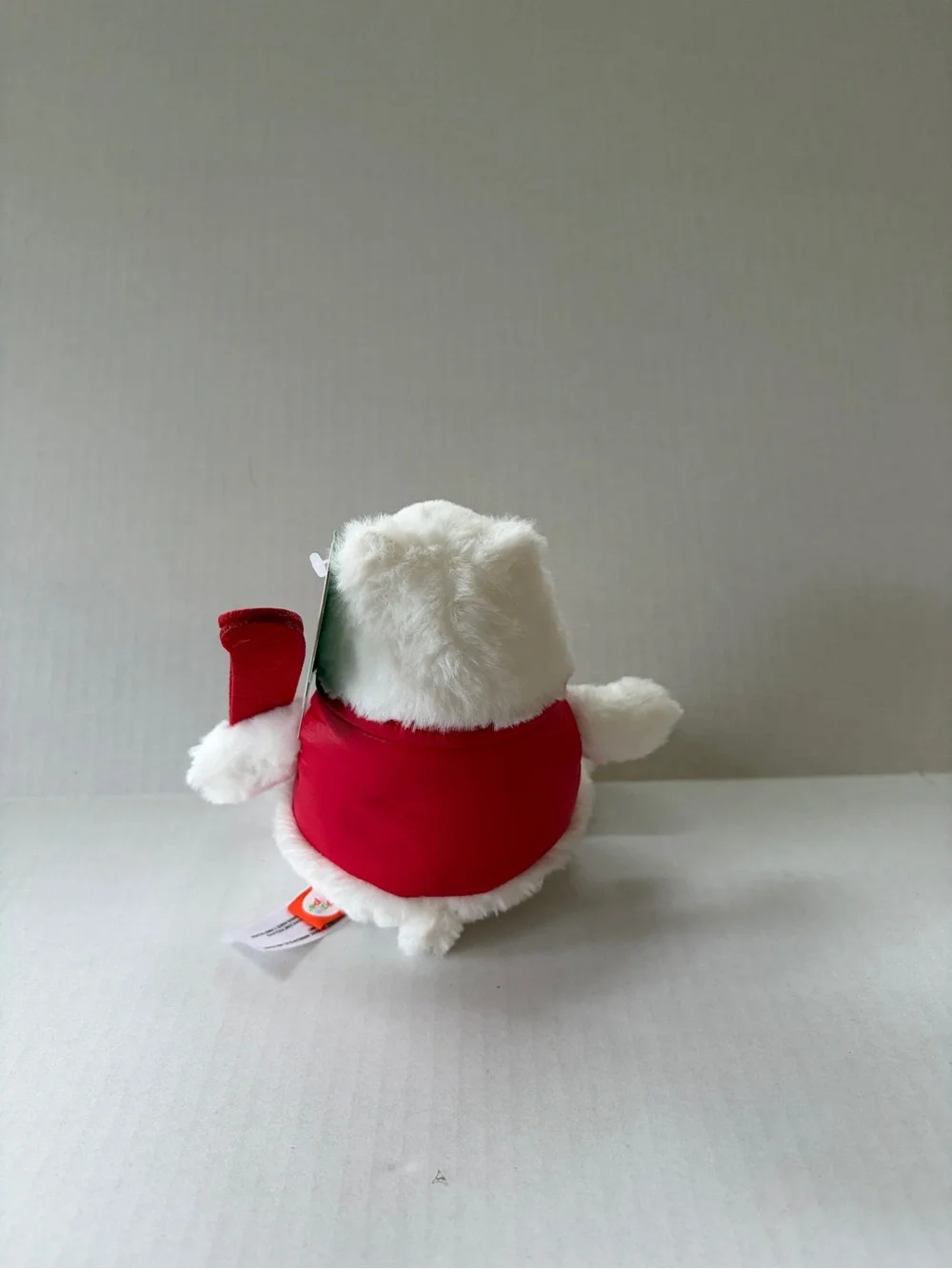 Target White Plush Bear with Red Vest | Holiday Stuffed Animal NWT